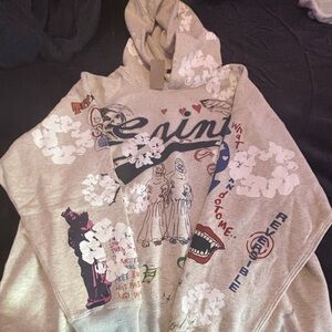 Denim Tear X Saint micheal graffiti hoodie